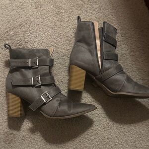 Stylish Gray Ankle Boots